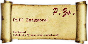 Piff Zsigmond névjegykártya